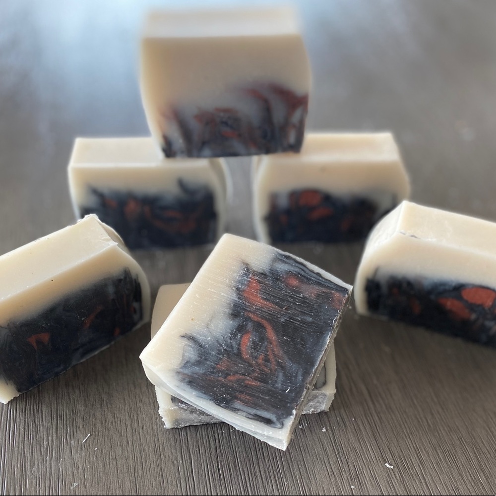2 Acne tea tree bentonite clay and charcoal soaps
